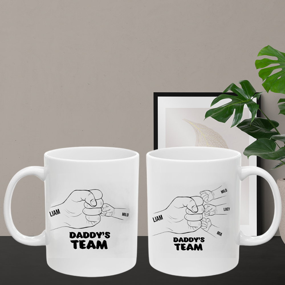Daddy's team - hands Ceramic Mug, (11oz, 15oz)