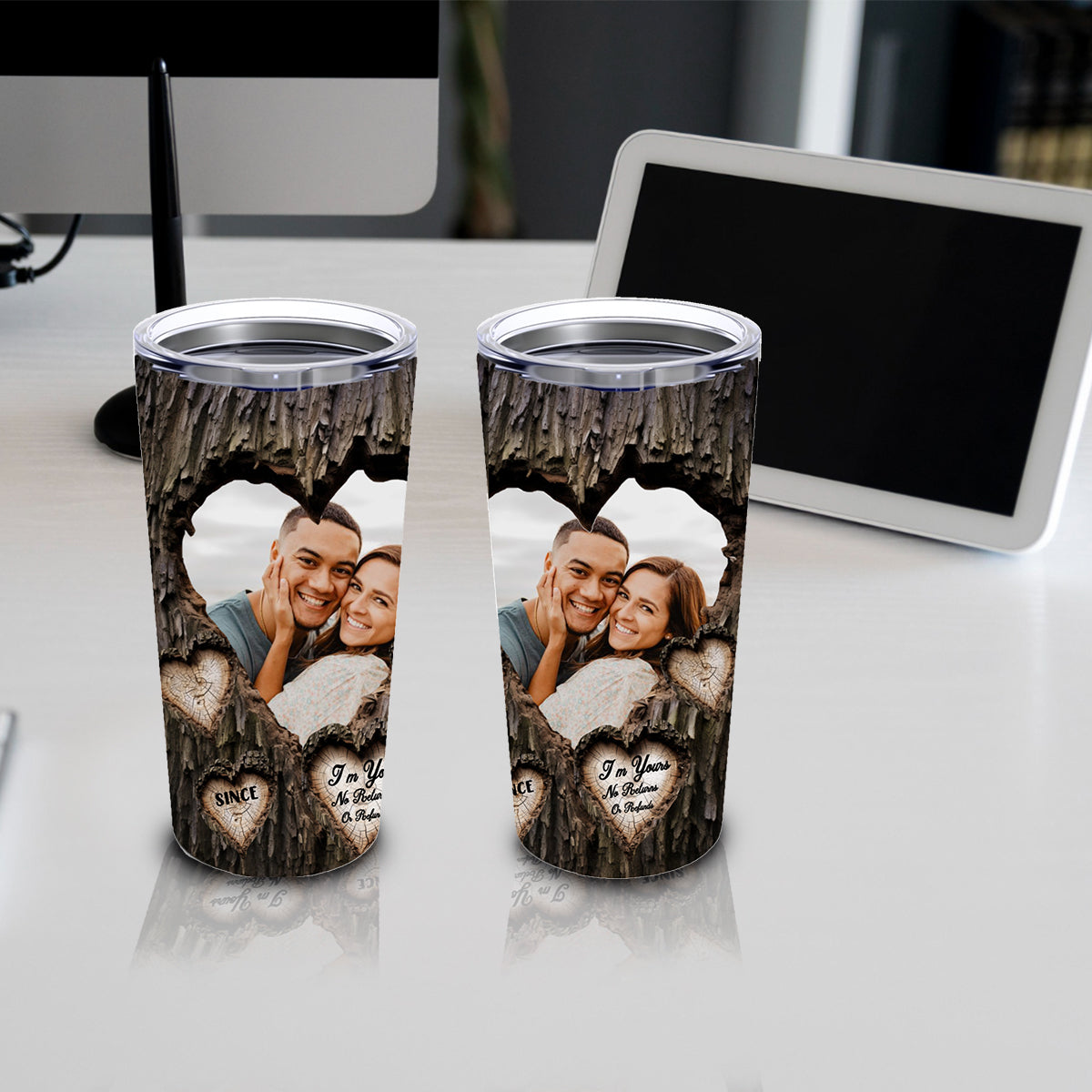 Personalized Wooden Photo - Tumbler 20oz