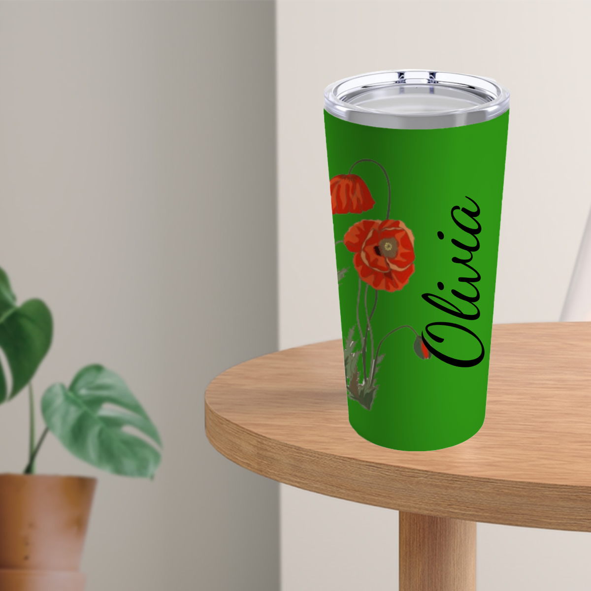 Personalized Birth Flower Tumbler 20oz