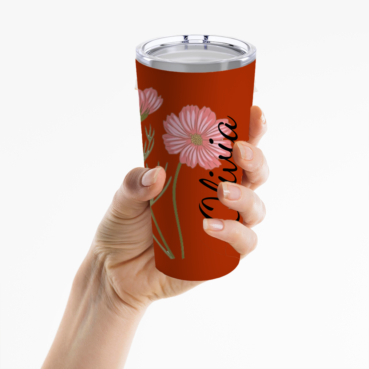 Personalized Birth Flower Tumbler 20oz