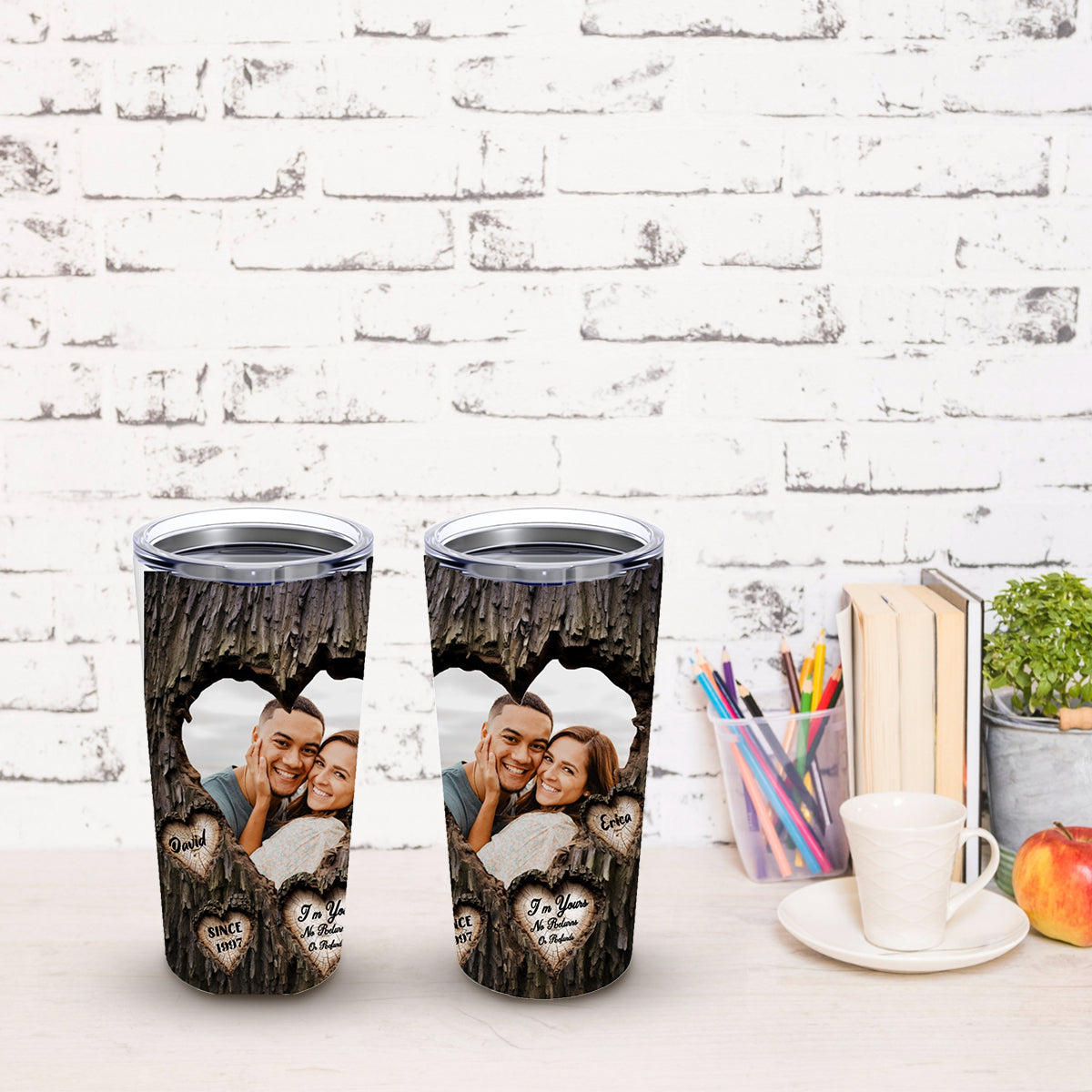 Personalized Wooden Photo - Tumbler 20oz