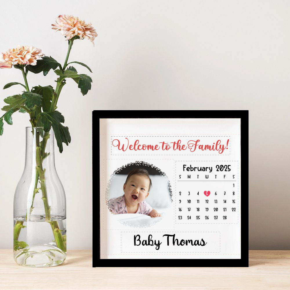 Milestone Moments – Baby Birthday Calendar - Matte Canvas, Framed (Multi-color)