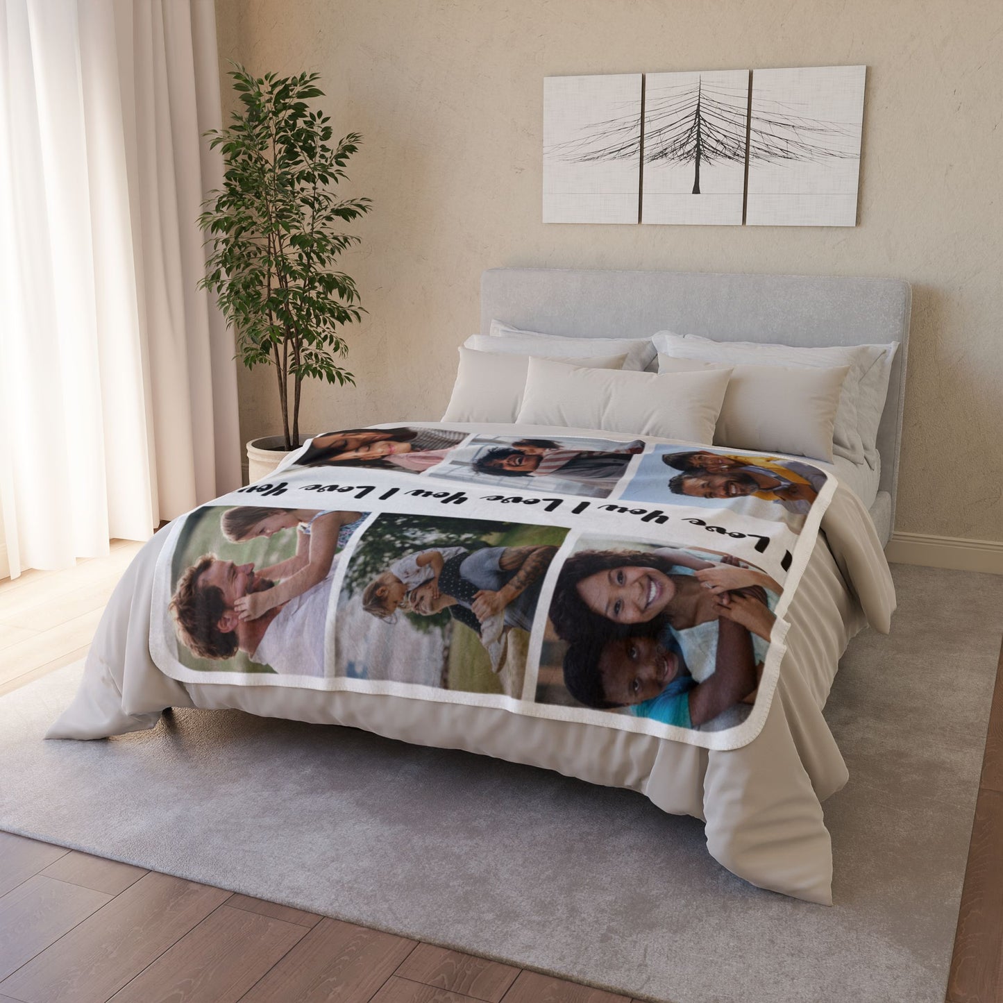Personalised Blanket Custom Photos Blanket Memory Gift with Photo