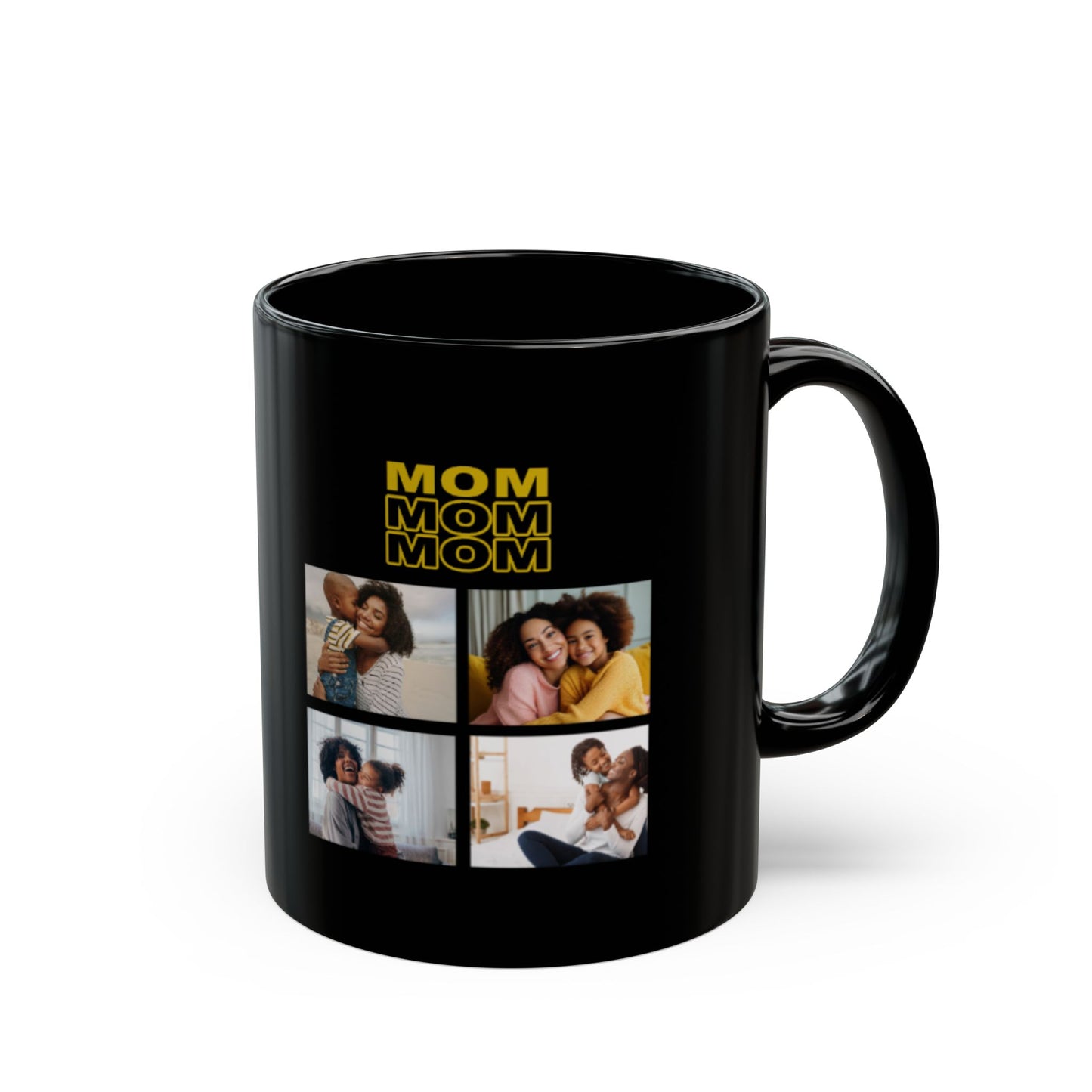 Custom Photo B&W Daddy Grandpa - Personalized Mug