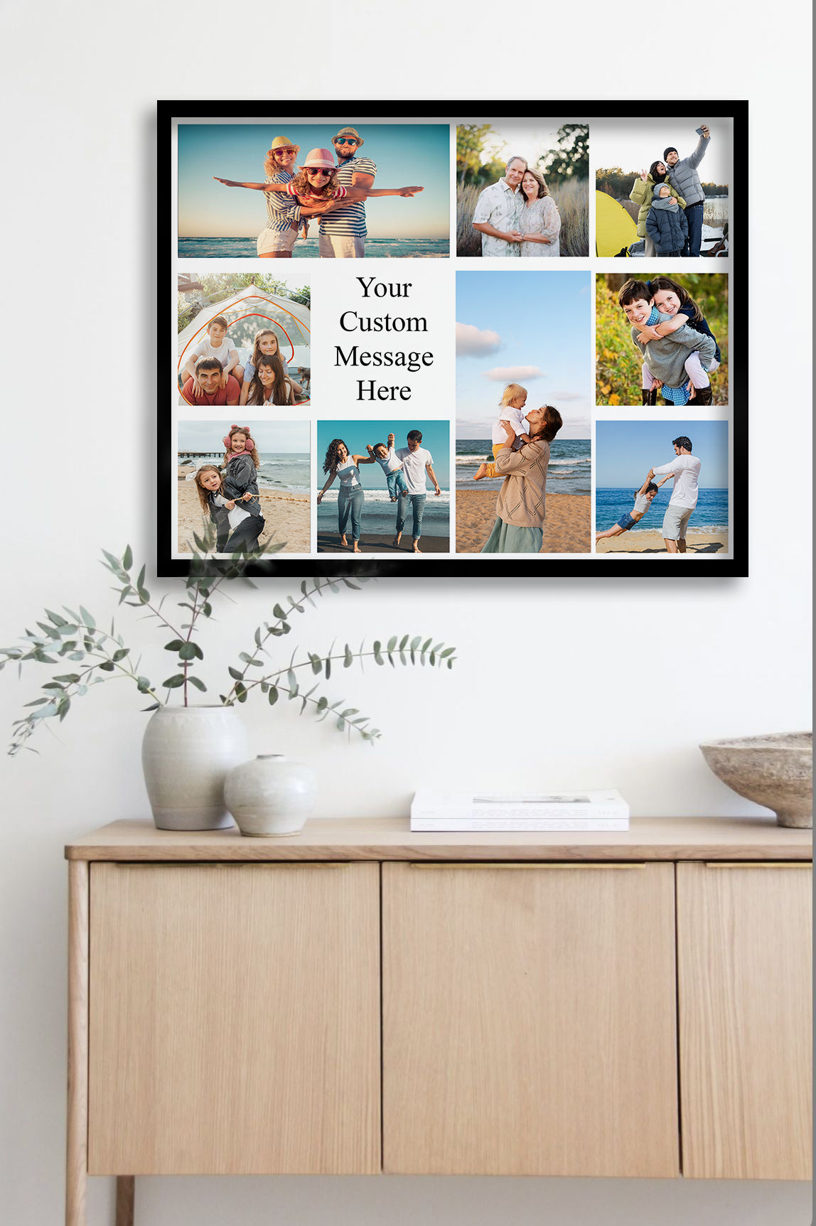 The Memory Grid – Personalized Family Print - Framed Horizontal Poster