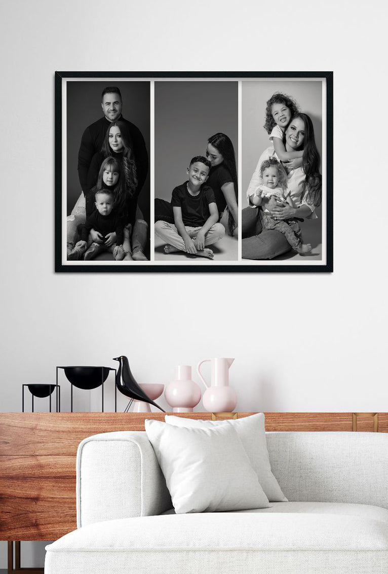 The Memory Grid – Personalized Family Print - Framed Horizontal Poster