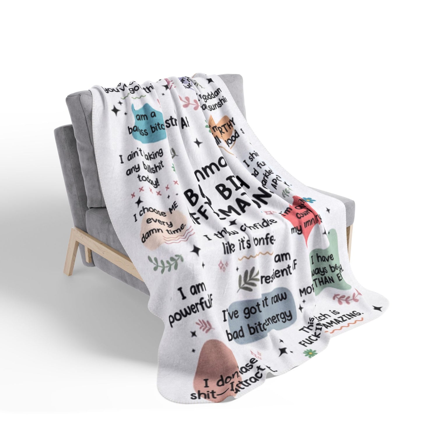 Bad B*tch Affirmations Blanket - Personalized Blanket