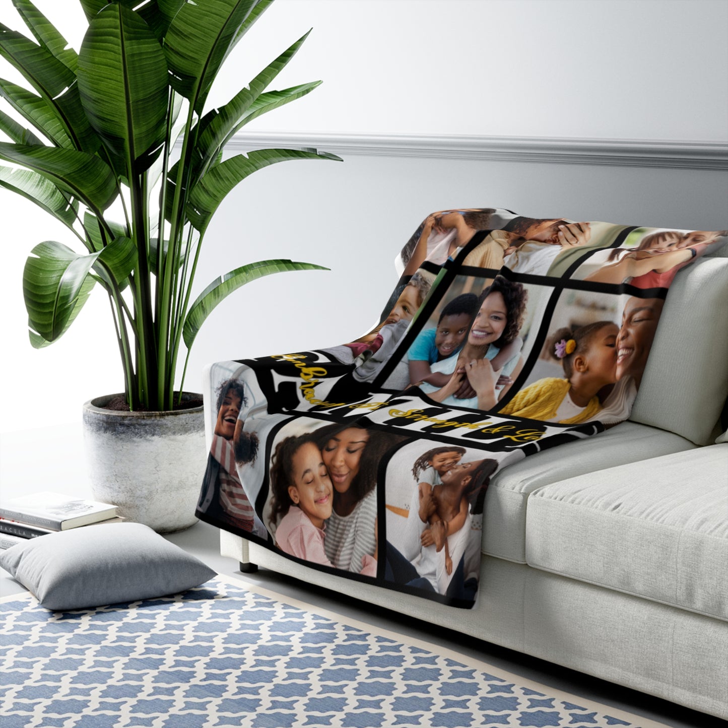 Personalized Photo Collage Blanket - Sherpa Fleece Blanket