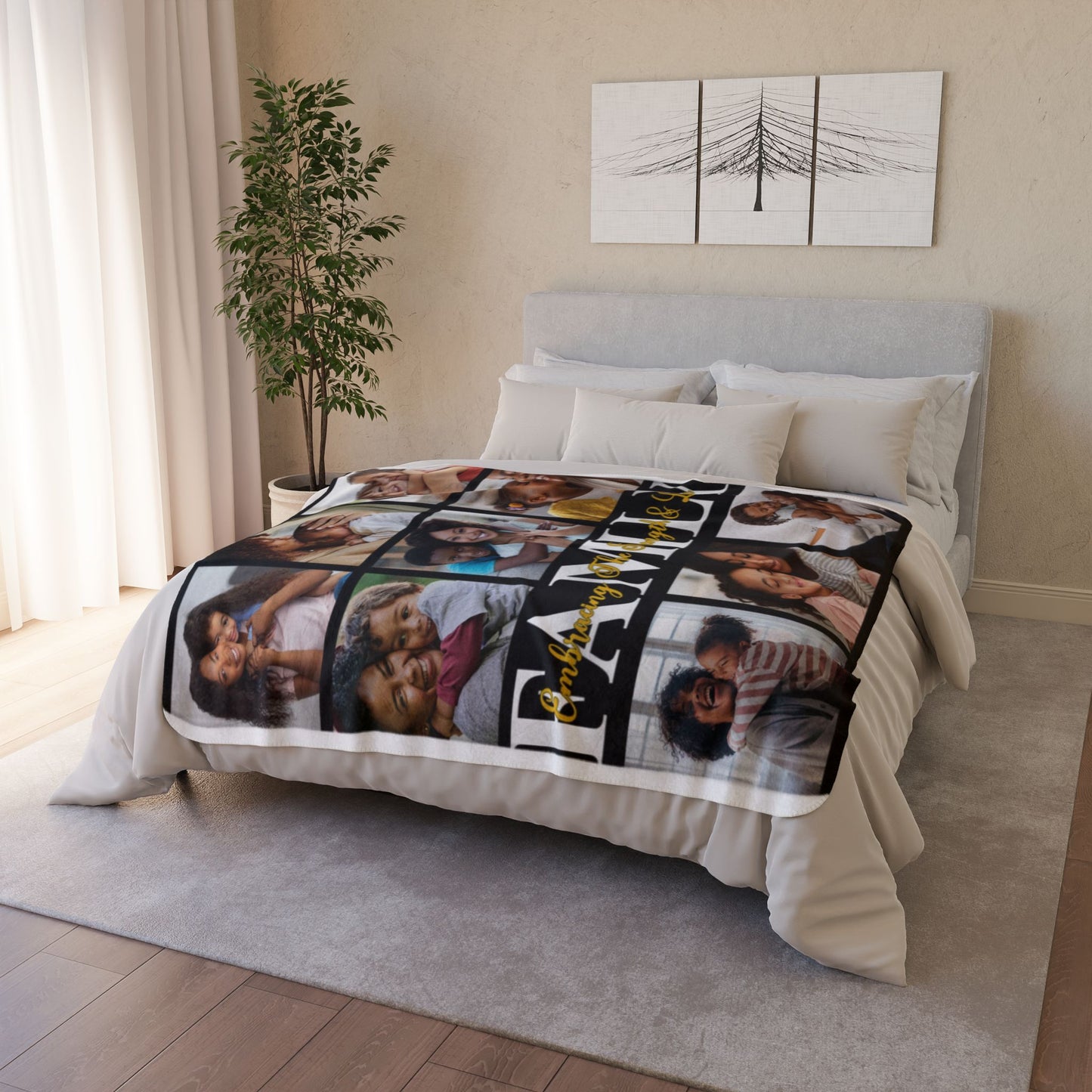 Personalized Photo Collage Blanket - Sherpa Fleece Blanket