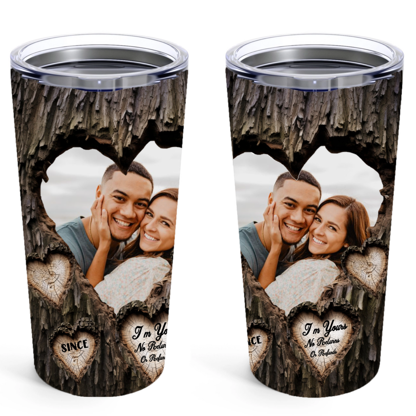Personalized Wooden Photo - Tumbler 20oz